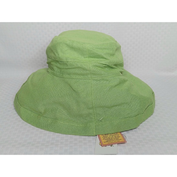 Masters Golf NWT Ladies Adjustable UPF50 Bucket Hat Lime Green 100% Cotton Scala main image 7